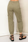 Green cargo jogger pants with pockets